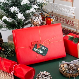 Garbendy Red Pearly Lustre Paper Wrapping Paper - Solid Color 17 Inches X 33 Feet, Perfect for Wedding, Birthday, Christmas, Baby Shower etc all Occasions