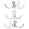 Fuxxer® 5 x Classic Double Hooks, Towel Hooks, 52 x