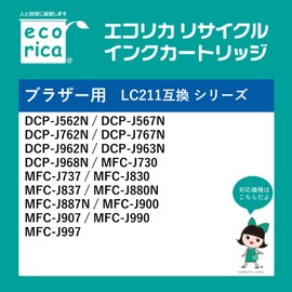 ECI-BR211-4P ECI-BR211-4P Remanufactured Ink 4 Color Pack Compatible with Brother LC211-4PK Remaining Level Indicator