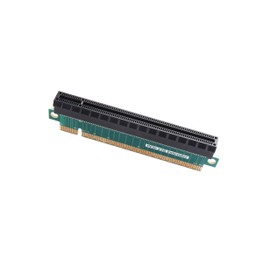 ELFJMZP PCIe 5.0 X16 Extender Riser Card - Ultra Slim 3cm Height, 10cm Length, 4-Layer Gold-Plated PCB, Reinforced Black Slot with Dust Cover, for GPU/Mining/AI Computing Card