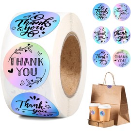 Etiquetas de Agradecimiento Etiquetas Adhesivas Personalizadas 500PCS/rollo Para Decoracin De lbumes De Recortes Cierre De Sobres Etiquetas Adhesivas Redondas 2.5cm (Azul 01)