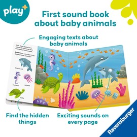 Ravensburger Play+ Shh...Who's There? - Baby Animals | First Sound Book | Engages Toddler Curiosity & Learning
