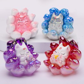 Zaleny Nine-Tailed Fox Blind Box Figures Random Design Mystery Box Surprise Toys Collectible Toys Home Decorations