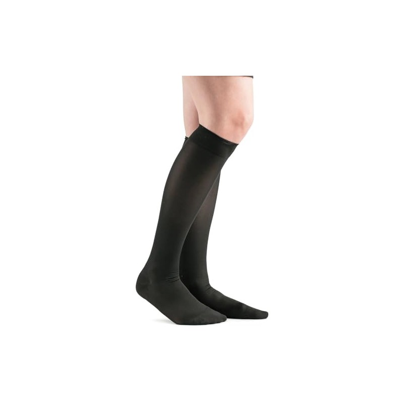 Actifi Opaque Microfiber 15-20 mmHg Compression Stockings, Knee High, Closed
