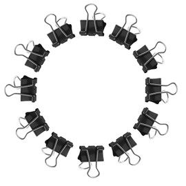 Westcott E-10700 00 Foldback Clips 15 mm, Black 15 mm Black