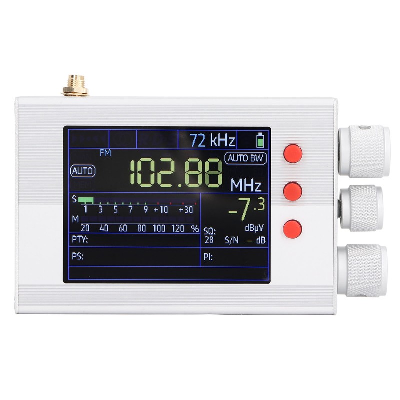 Full Band Radio Receiver 2in LCD Display 144‑27000Khz 65Mhz‑108Mhz Shortwave