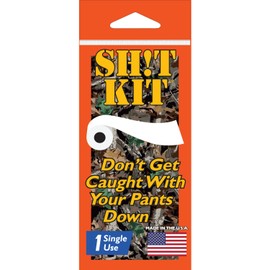 Sh!t Kit Single Use Portable Travel Bathroom Pack with 2 ply Toilet Paper (4ft), Disposal Bag, Wet Wipes & Hand Sanitizer for Hunting, Camping, Hiking, Outdoors, Backpacking & More, Single - 10 units