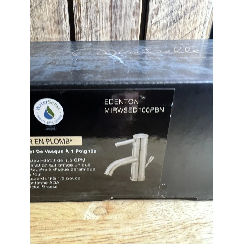 Mirabelle Edenton MIRWSED100PBN Single-Handle Vessel Filler Faucet Brushed Nicke