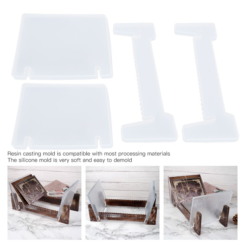 Crystal Epoxy Storage Shelf Mold Desktop Clear Silicone Die DIY
