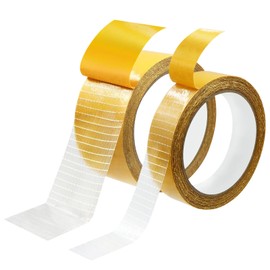 AstraVox 1in&2inx33ft Double Sided Fabric Tape Heavy Duty, Multifunctional Carpet Fashion Fabric Tape for Clothes, Decorations, Walls, Outdoor, High Stickness, No Residue, Not Easy to Break(2pack)