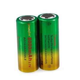 Skywolfeye 2pcs Skywolfeye 26650 Battery 3.7V Li-ion Rechargeable Cell For LED Flashlight