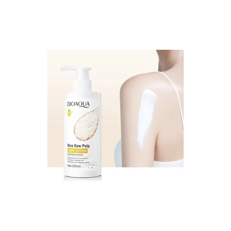 Crema Locion Extracto Bioaqua Arroz Aclara Piel Quita Mancha