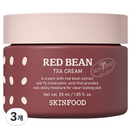 Skinfood Red Bean Tranexamic Acid Cream, 3 pieces, 55ml / 스킨푸드 레드빈 트라넥사믹애씨드 크림, 3개, 55ml
