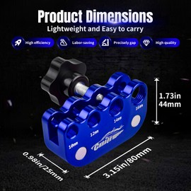 CNRAQR Universal Spark Plug Gap Tool for Most 10mm 12mm 14mm 16mm Spark Plugs with 1 Set Feeler Gauge Blue