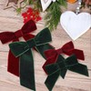 36 Pcs Burgundy Velvet Bows Red and Green Velvet Bows