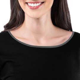 Fruit of the Loom Women's Long Sleeve Tee and Pant 2 Piece Sleep Set, Black, Large