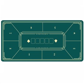 siawadeky Poker Mat for 8 People Poker Table Play Mat Anti-slip Noise Reducing Waterproof Folding for Home Entertainment Board Game Room Tabletop Non-Slip Pad 40*80cm