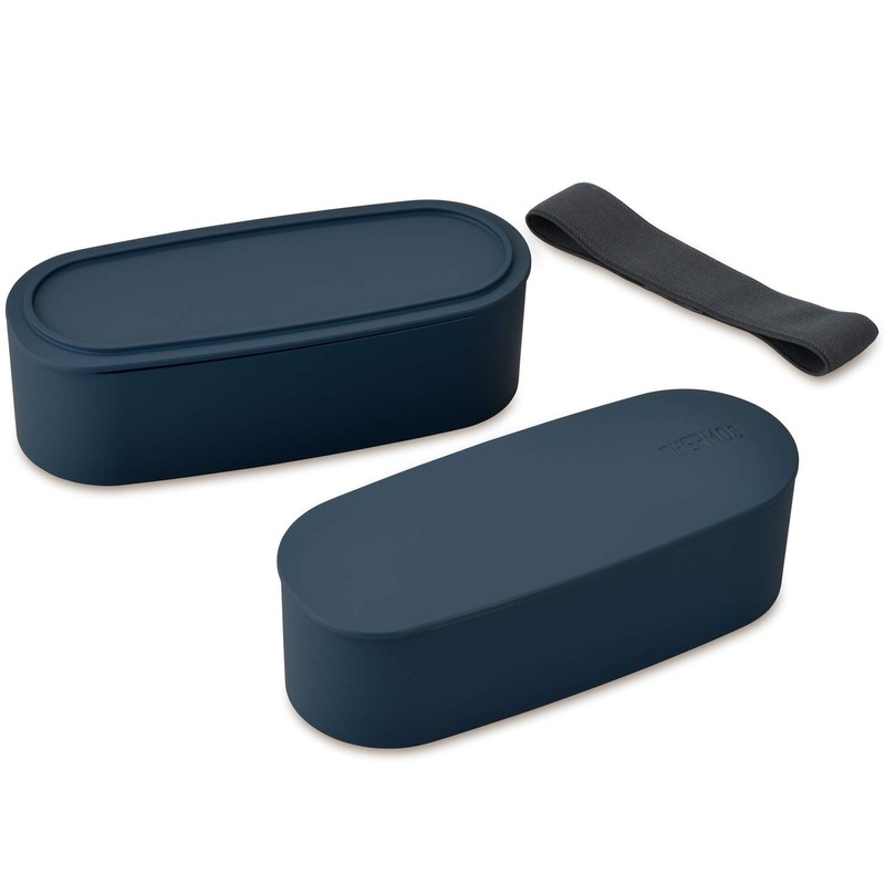 Thermos DJT-600W NVY Lunch Box, 2-Tier Fresh Lunch Box, 20.1