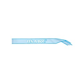 Beistle Baby Shower Sash, 33" x 4", Light Blue/Blue/White