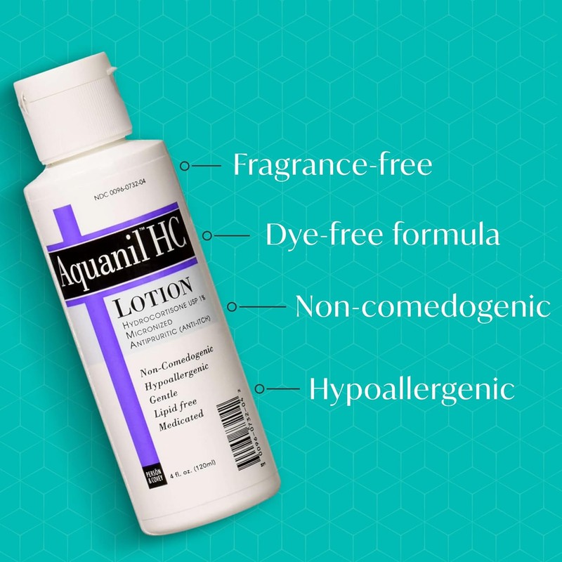 Aquanil HC Lotion, Calming Body Lotion, Anti-Itch Formula, Ideal for