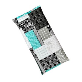 Whiffy Bean Bags Large Microwave Heating Pad with Flax Seed, Scented or Unscented, Good For Back Pain or Cramps, Moist Heat Therapy or Ice Pack, Microwavable Bean Bag, 6" x 12" (Patchwork, Peppermint)