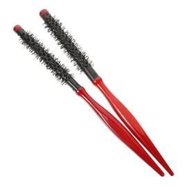 IWOWHERO 2pcs Detangling Hair Brush Round Hair Brush Wooden Handle Boar Bristle for Women