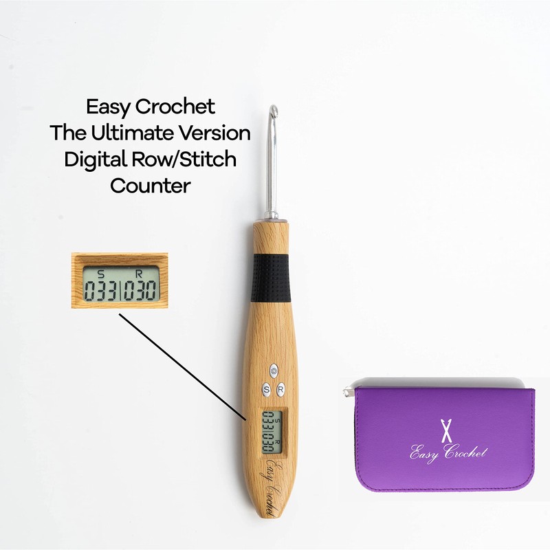 Crochet Counting Hook & Handle Set - 12 Hooks 2mm-8mm