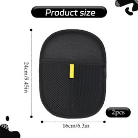 2 Pcs Cat Grooming Glove,Cat Dog Brush Glove,Reusable Static Removal Pet Grooming Gloves,Cat Gloves Grooming for Beauty, Cleaning and Combing(Black)