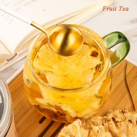 Mkostlich Dried Pineapple Slices, Dehydrated Pineapple Slices for Cocktail Garnish Drinks Baking Fruit Tea, No Sugar Added No Sulphur, Edible Dry Pineapple Flowers, 100g/3.52oz (Pack of 2)