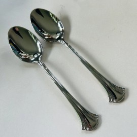 Reed & Barton Set of 2 Cortland By Reed & Barton Select 18/10 Stainless Soup Spoons NEW