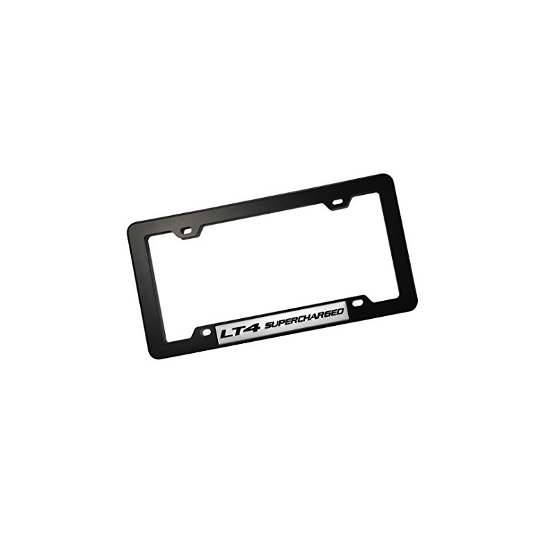 ERPART Black License Plate Tag Frame with LT4 Supercharged Black