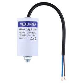 VEXUNGA 16µF 450V Motorkondensator Anlaufkondensator Kondensator 16uF 16 uF 450 Volt 40x70MM CBB60 kondensatoren Kabel M8 für Elektromotor