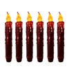 CVHOMEDECO. Real Wax Hand Dipped Battery Operated LED Timer Taper