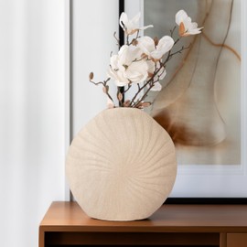 Sagebrook Home Ceramic Elegance: Coastal-Inspired Decorative Vase for Homes