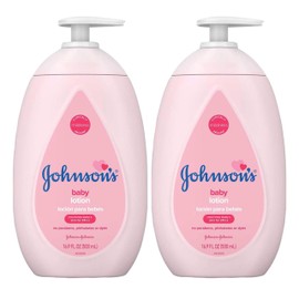Johnsons Baby Lotion 16.9 Ounce Pump (500ml) (2 Pack)