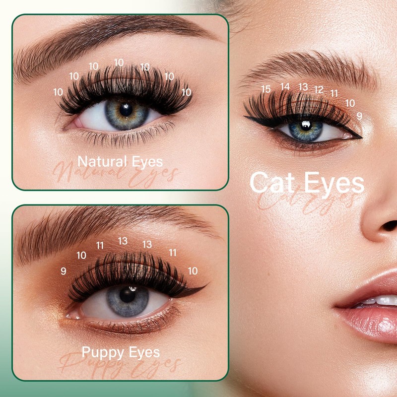 DIY Lash Extension Kit KEYYOU 300Pcs Individual Eyelash Extension Kit