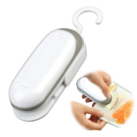 Mini Handheld Heat Vacuum Sealer - 2 IN 1 Easy Seal Bag Sealer and Cutter Portable Food Sealer for Snack Bags Plastic Bags Sealing, Compact Kitchen Gadget for Food Storage