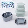 BLUE GINKGO Nesting Silicone Containers - Set of 3 Hard-Shell