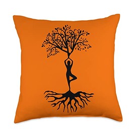 YOGA LIFE ASANA TREE LADIES MENS KIDS MOTHER MOM WOMENS YOGI Throw Pillow