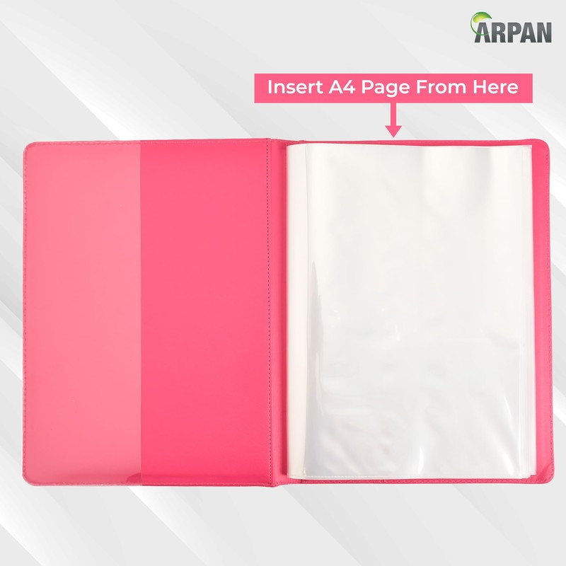 Arpan A4 Certificate Presentation Folder, Faux Leather Document Organizer, Professional
