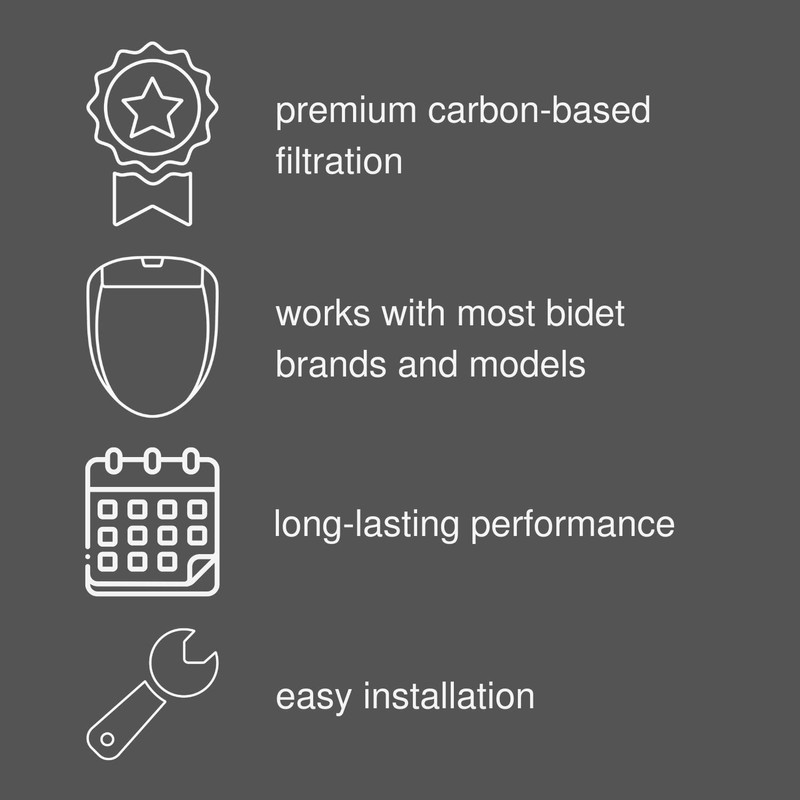 Brondell SWF44 Swash Bidet Filter, Premium Carbon Water Filtration System