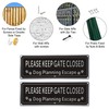 2 Pcs Please Keep Gate Closed Sign Guard Dogs Warning