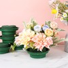 16 Pack Round Floral Foam with Bowls, Green Wet Flower