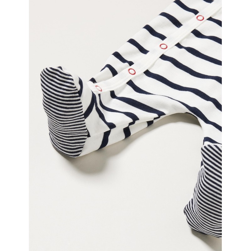 Petit Bateau Unisex Baby Pyjamas for Sleeping Well, White Marshmallow