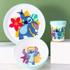 Stitch 3pcs Reusable Bicolor Premium Kids Dinner Tableware Set Plate,