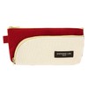 Tokyo Pen Case Canvas Stream Shape Red x Natural NN-251