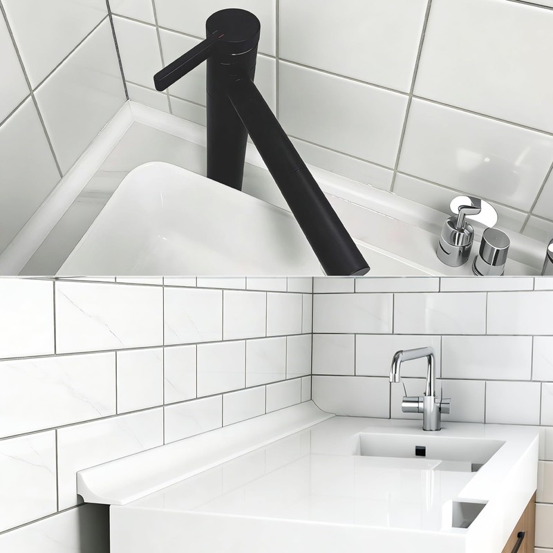 Shower Threshold Water Dam, Barrier Strip, Silicone Water-Blocking Self-Adhesive Sealant