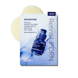 Innisfree [Glow & Firming] Innisfree Retinol Green Tea PDRN Skin Booster Ampoule Gel Mask 23mL 5 Sheets, 1 Count