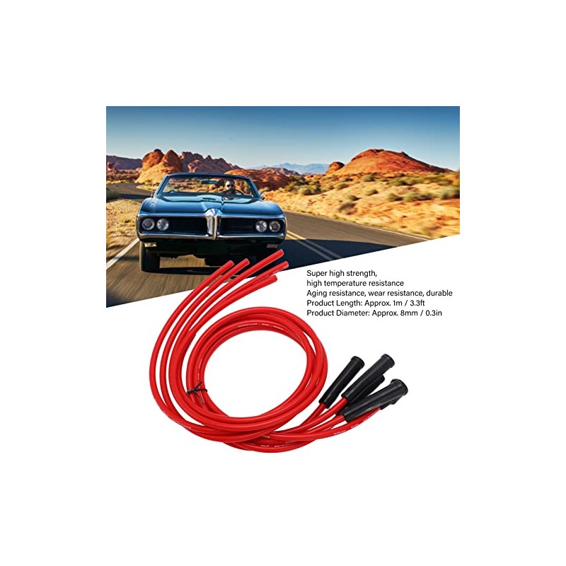 1M Cables de Bujias,Diámetro de 8 mm Cable Encendido Bujias