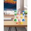 15Pcs 5 Min Sand Timer,Plastic Hourglass Visual Sand Clock Colorful